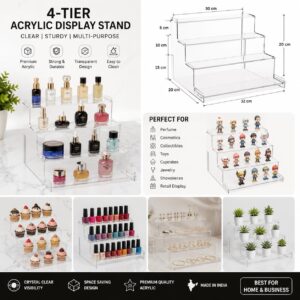 Premium Acrylic Display Stand | Transparent Product Holder | Multi-Purpose Display Rack